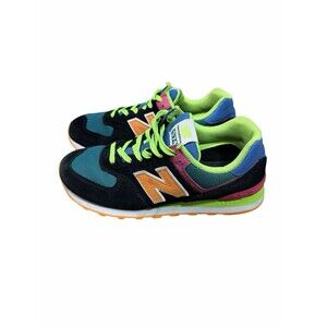 New Balance Men’s 574 Black Energy Lime Size 9 Sneakers  Classic Vintage Style